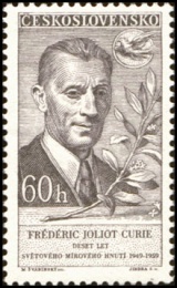 10 let světového hnutí - F. Joliot-Curie - čistá - č. 1049