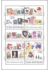 100 let československé poštovní známky - aršík - č. 982 - za nominál