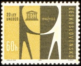 20. výročí zahájení činnosti UNESCO - čistá - č. 1515