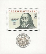 400. výročí narození J. Á. Komenského - čistý - aršík - č. A3002