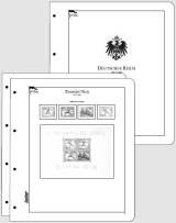 Albové listy CONTOUR-S Deutsches Reich 1872-1945, nezasklené (80 listů), papír 250gr.