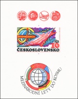 Interkosmos - čistý - aršík - č. A2434B - nezoubkovaný