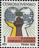 IX. světový odborový kongres v Praze - čistá - č. 2304