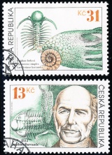 Joachim Barrande a čeští trilobiti - razítkovaná - č. 222-223