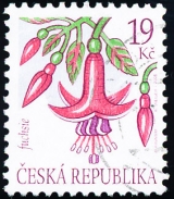 Krása květů - fuchsie - razítkovaná - č. 428
