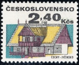 Lidová architektura - 2,40 Kčs - č. 1878 - II. typ - stínované Kčs - čistá