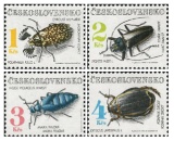 Ochrana přírody - chránění brouci - čistá - č. 3014-3017