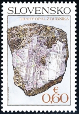 Ochrana prírody: Slovenské minerály – Drahý opál z Dubníka - Slovensko č. 548