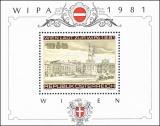 Rakousko - aršík - čistý - block 5