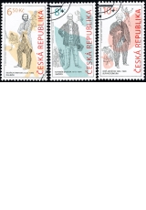 Rok české hudby - postavy z českých oper - razítkovaná - č. 397-399