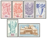 Světová výstava EXPO 1958 v Bruselu - čistá - č. 985-990