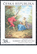 Umělecká díla na známkách - Norbert Grund (1717 - 1767) č. 952 - za nominál