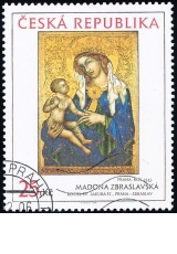 Umění doby Karla IV. - Madona zbraslavská - č. 462 - razítkovaná