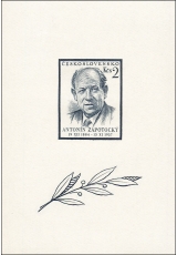 Úmrtí Antonína Zápotockého - A967 - II. typ - tzv. přeškrtnutá bobulka v čistém stavu