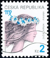 Znamení zvěrokruhu - Panna - razítkovaná - č. 258