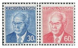 Výplatní známky - Prezident Gustáv Husák - čistá - č. 2165-2166