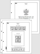 Albové listy CONTOUR-S  Polsko 1860-1939, nezasklené (77 listů), papír 250gr.