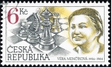 Z české šachové historie - V. Menčíková - razítkovaná - č. 102