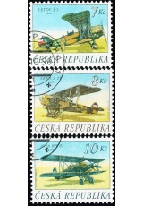 Československá historická letadla - razítkovaná - č. 126-128