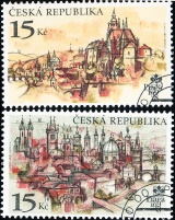 Praga 1998 - Praha stověžatá - razítkovaná - č. 156-157