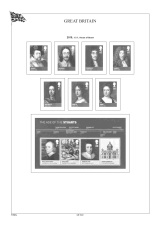Albové listy A4 POMfila Velká Británie komplet 1840-2014 vč. služebních, doplatních a Machins, (461 listů), vč