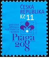 Světová výstava poštovních známek PRAGA 2008 - logo výstavy  - č. 514 - razítkovaná