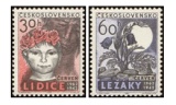 20. výročí vyhlazení Lidic a Ležáků - čistá - č. 1253-1254
