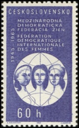20. výročí založení Mezinárodní demokratické federace žen - čistá - č. 1458