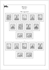 Albové listy Polsko 1860-1939. Království - I.republika ... (75 listů), A4, papír 160 g, vč. zesílených obalů