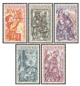Československé loutky - čistá - č. 1189-1193