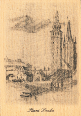 Dřevěné pohlednice - Stará Praha