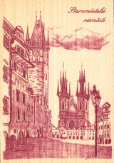 Dřevěné pohlednice - Staroměstské náměstí