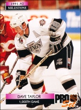 Hokejové karty Pro Set 1992-93 - Dave Taylor - 258