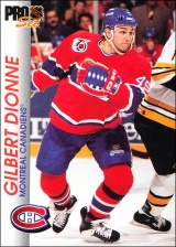 Hokejové karty Pro Set 1992-93 - Gilbert Dionne - 92