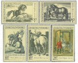 Jezdectví na starých rytinách - čistá - č. 1760-1764
