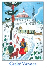 Josef Lada - Vánoce - pohlednice - S koledou 1955