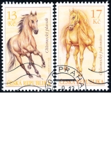 Koně - Chlumecký plavák a palomino - razítkované známky - č. 786-787