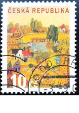 Letní den - razítkovaná poštovní známka - č. 573