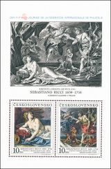 Poklady Národní galerie v Praze - Sebastiano Ricci - čistý - aršík - č. A2861/2B - s přítiskem