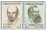 V. I. Lenin a B. Engels - čistá - č. 2436-2437
