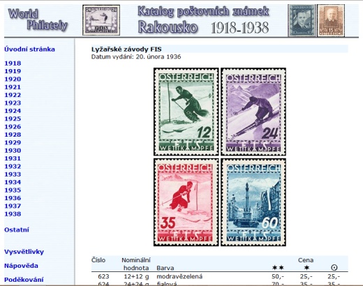 Katalog poštovních známek – Rakousko (1918-1938) - World Philately 2016 na CD-ROM médiu