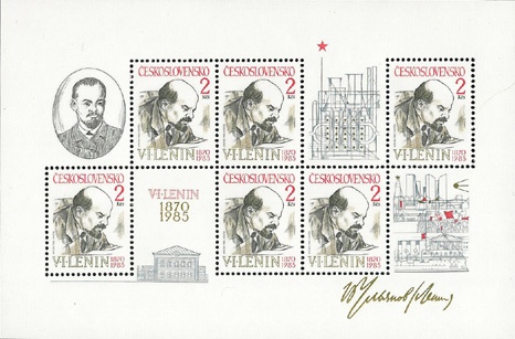 115. výročí narození V. I. Lenina - čistý - aršík - č. A2688