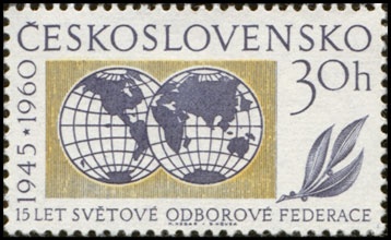 15. výročí Světové odborové federace - čistá - č. 1141