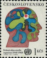 20. výročí vzniku Světové zdravotnické federace - čistá - č. 1665