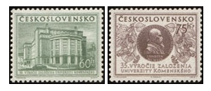 35. výročí založení Univerzity Komenského v Bratislavě - čistá - č. 816-817