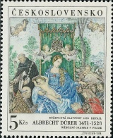 37. kongres FIP - Albrecht Dürer: Růžencová slavnost - čistá - č. 1695