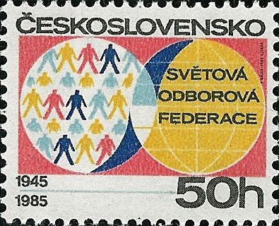 40. výročí Světové odborové federace - čistá - č. 2706