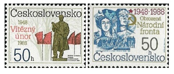 40. výročí Února 1948 a Národní fronty - čistá - č. 2829-2830
