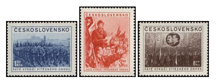 5. výročí Vítězného února 1948 - čistá - č. 704-706