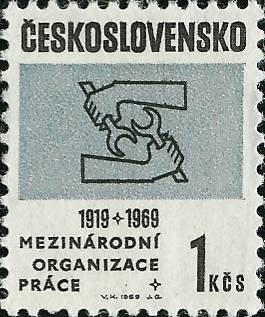 50. výročí Mezinárodní organizace práce - čistá - č. 1743